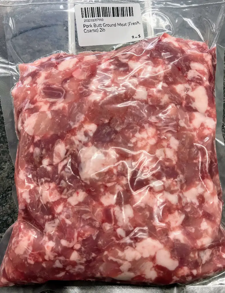 Pork Butt Ground Meat (Fresh, Coarse) (1.5lb)