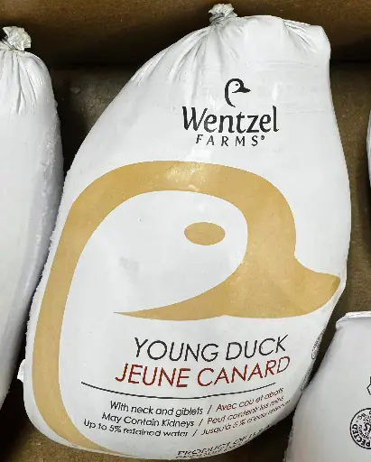 Grade A Whole Young Duck (Frozen) 4.0lb-4.5 lb